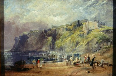 Château de Tynemouth depuis Percy Bay - Thomas Miles II Richardson